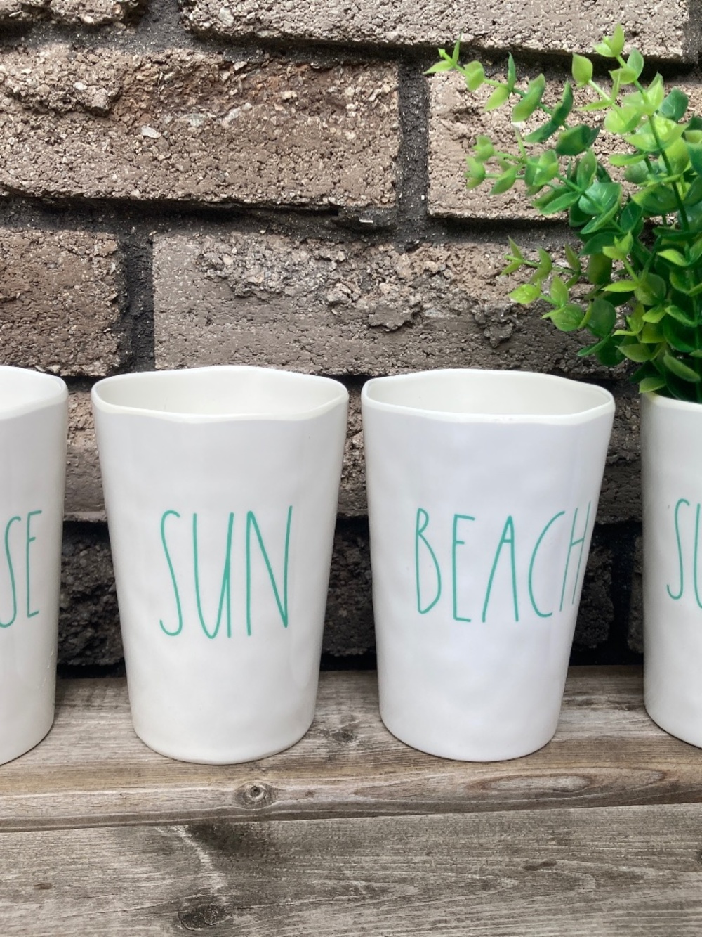 Set of 4 Rae Dunn Melamine Tumblers